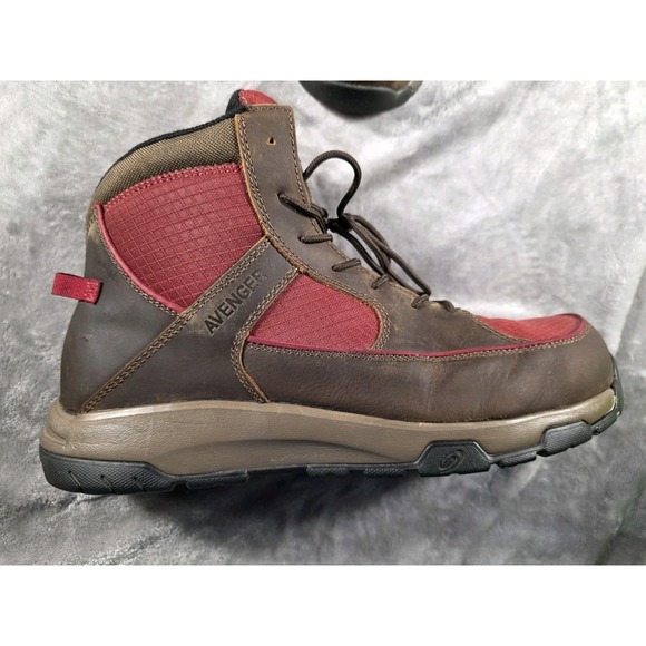 Avenger Edge CT Mid Composite Safety Toe Boots Red/Brown Men\'s Size 14‎ Wide EE